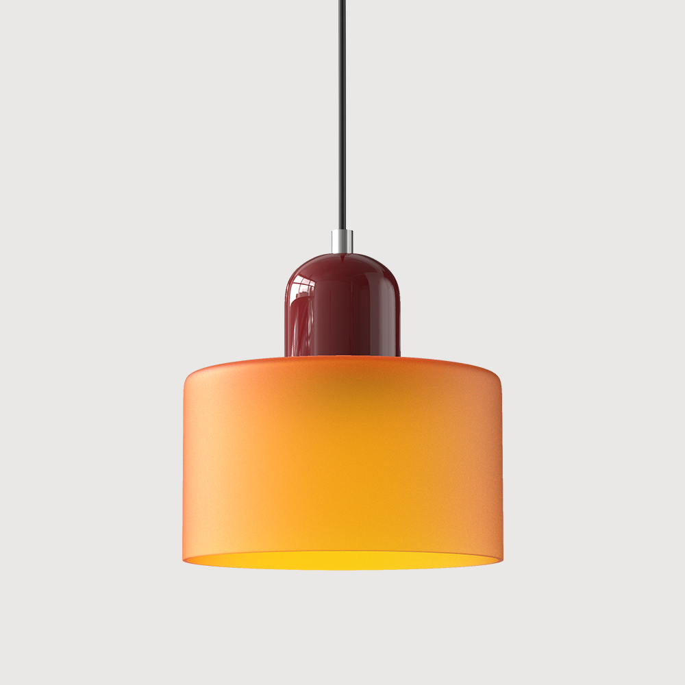 Bauhaus Style Glass Pendant Light for Kitchen Island – Adjustable Height Minimalist Design