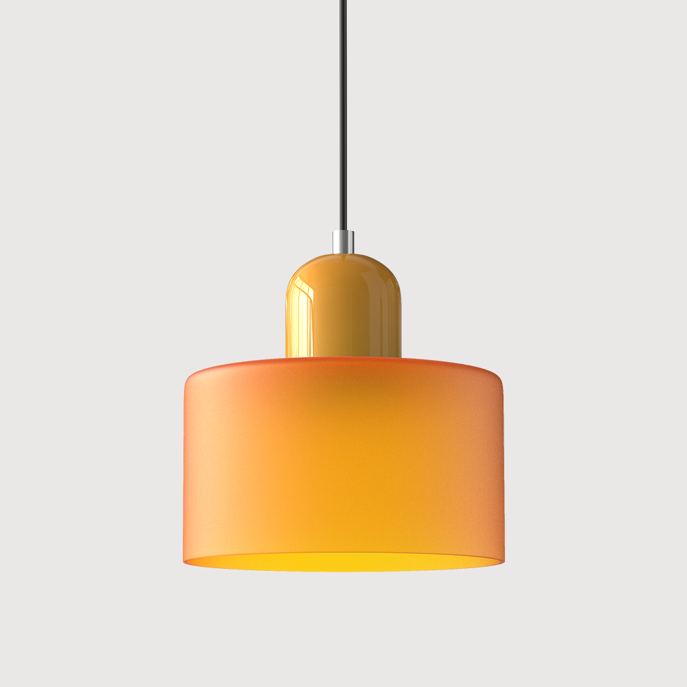 Bauhaus Style Glass Pendant Light for Kitchen Island – Adjustable Height Minimalist Design