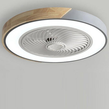 Bladeless Ceiling Fan with Integrated LED Light and Remote Control – Modern 56cm Design for Quiet Operation