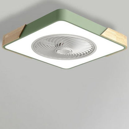 Bladeless Ceiling Fan with Integrated LED Light and Remote Control – Modern 56cm Design for Quiet Operation