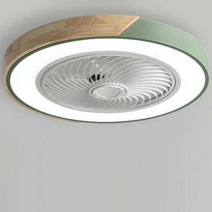 Bladeless Ceiling Fan with Integrated LED Light and Remote Control – Modern 56cm Design for Quiet Operation