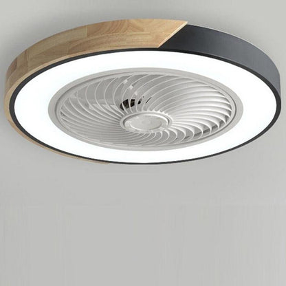 Bladeless Ceiling Fan with Integrated LED Light and Remote Control – Modern 56cm Design for Quiet Operation
