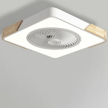 Bladeless Ceiling Fan with Integrated LED Light and Remote Control – Modern 56cm Design for Quiet Operation