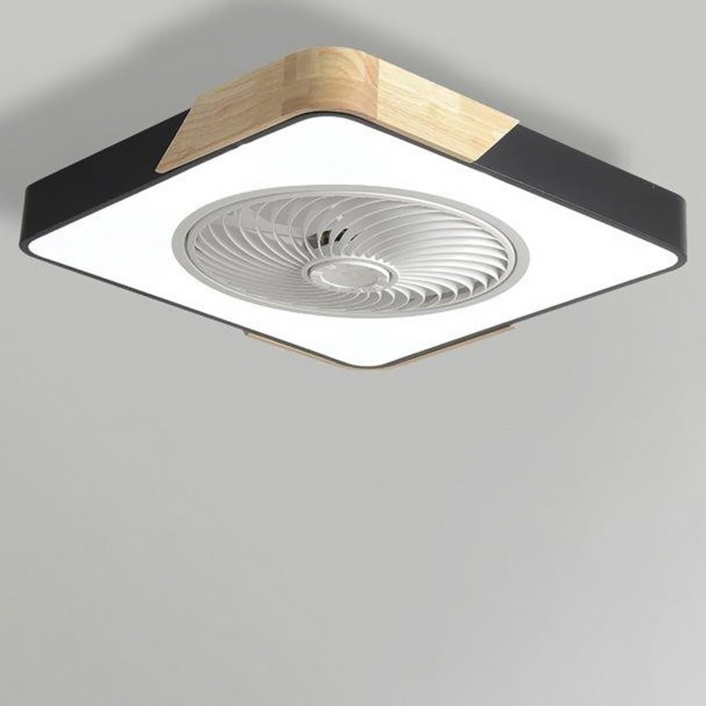 Bladeless Ceiling Fan with Integrated LED Light and Remote Control – Modern 56cm Design for Quiet Operation