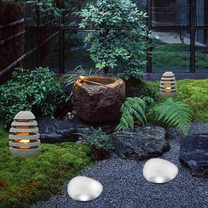 EcoPebble – Solar-Powered Pebble Lights for Garden Ambiance