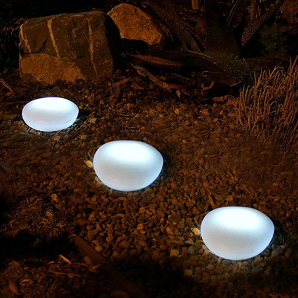 EcoPebble – Solar-Powered Pebble Lights for Garden Ambiance
