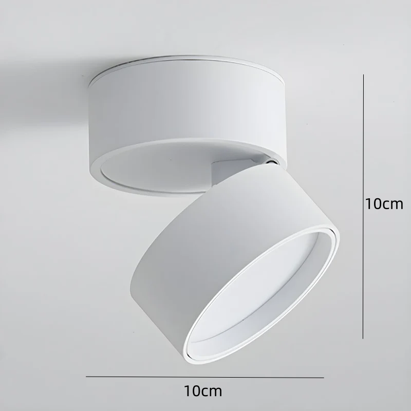 Compact Adjustable Ceiling Spotlight – Energy-Efficient LED Living Room Spotlights in Sleek Aluminum Finish