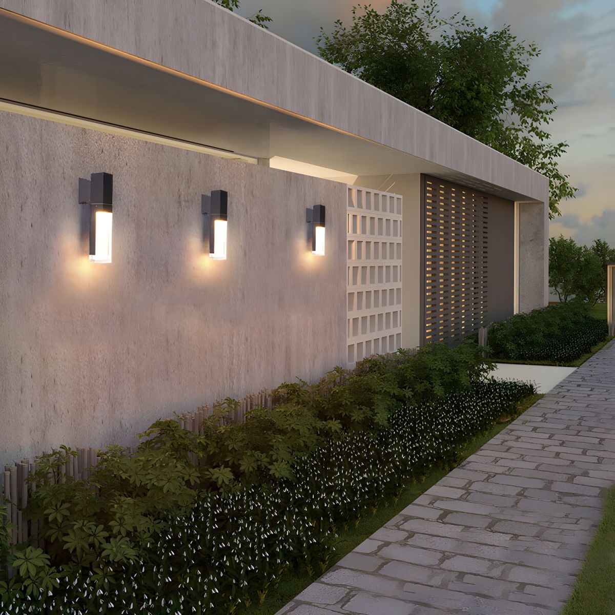 Contemporary Black Aluminum LED Outdoor Wall Lights – IP65 Waterproof Design