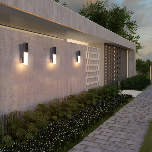 Contemporary Black Aluminum LED Outdoor Wall Lights – IP65 Waterproof Design