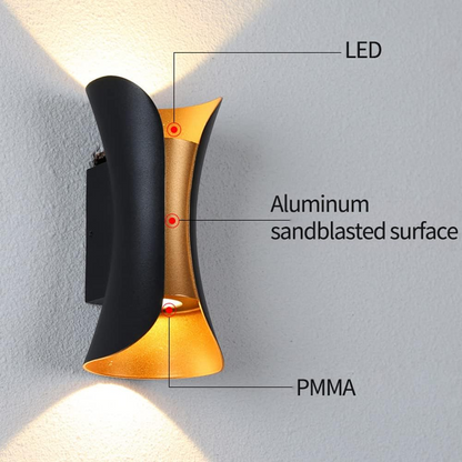 TAVIO – Waterproof Outdoor LED Wall Light in Black for Gardens & Patios