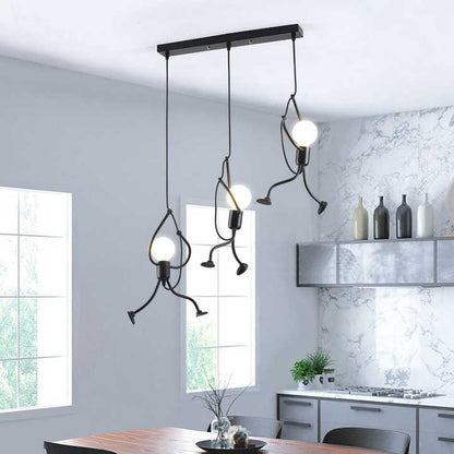 Doll-Shaped Pendant Lamp for Kids' Rooms – Whimsical Hanging Lights with Soft Ambient Lighting