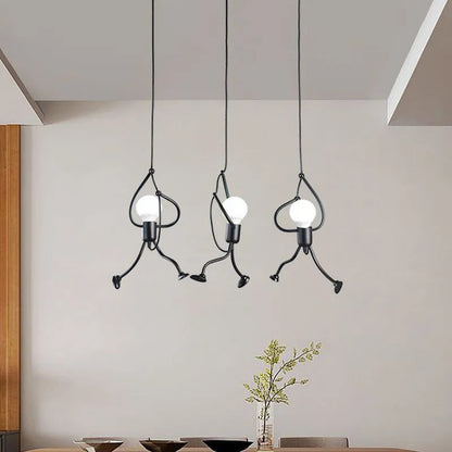 Doll-Shaped Pendant Lamp for Kids' Rooms – Whimsical Hanging Lights with Soft Ambient Lighting