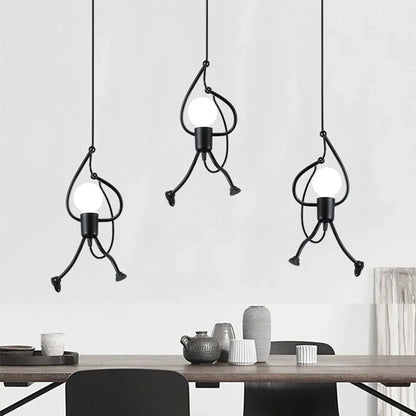 Doll-Shaped Pendant Lamp for Kids' Rooms – Whimsical Hanging Lights with Soft Ambient Lighting