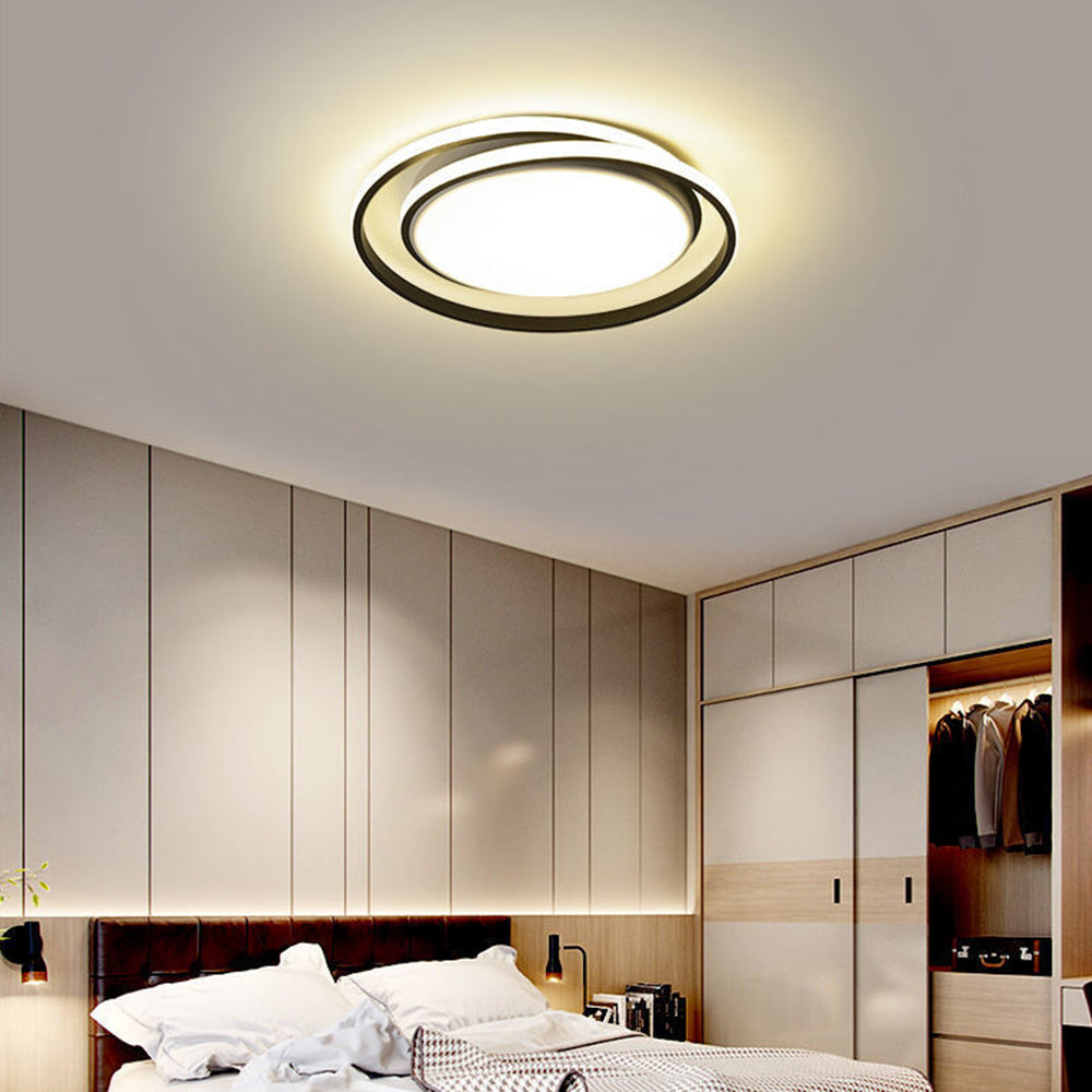 Duo Ring LED Ceiling Light Fixture – Elegant Flush Mount Ceiling Light for Inviting Ambient Lighting in Any Room