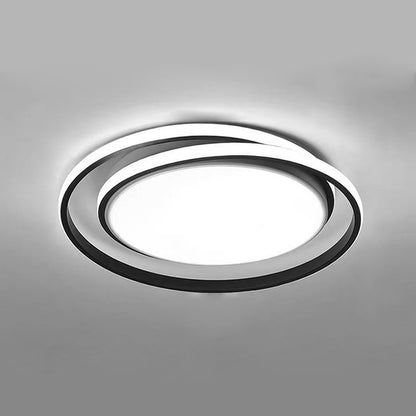 Duo Ring LED Ceiling Light Fixture – Elegant Flush Mount Ceiling Light for Inviting Ambient Lighting in Any Room
