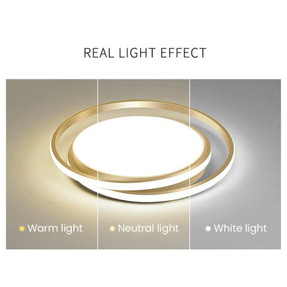 Duo Ring LED Ceiling Light Fixture – Elegant Flush Mount Ceiling Light for Inviting Ambient Lighting in Any Room