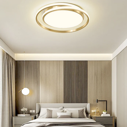 Duo Ring LED Ceiling Light Fixture – Elegant Flush Mount Ceiling Light for Inviting Ambient Lighting in Any Room