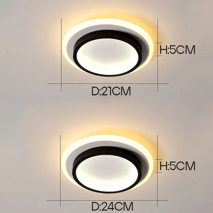 NOVAIR - Modern Round LED Ceiling Light for Hallways & Living Spaces