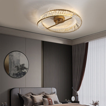 Elegant Crystal LED Flush Mount Ceiling Light Fixture – Soft Illumination for Home Décor