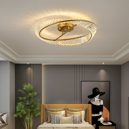 Elegant Crystal LED Flush Mount Ceiling Light Fixture – Soft Illumination for Home Décor