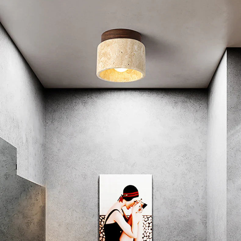 Elegant Japanese Minimalist Cream Ceiling Lamp - LED Flush Mount Ceiling Light Fixture for Modern Spaces