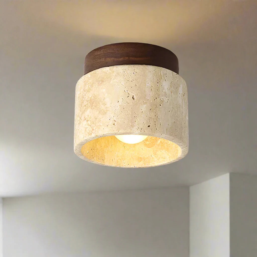 Elegant Japanese Minimalist Cream Ceiling Lamp - LED Flush Mount Ceiling Light Fixture for Modern Spaces