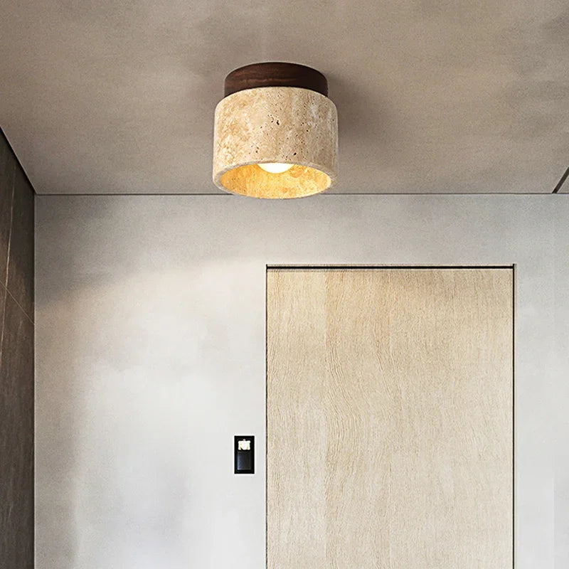 Elegant Japanese Minimalist Cream Ceiling Lamp - LED Flush Mount Ceiling Light Fixture for Modern Spaces