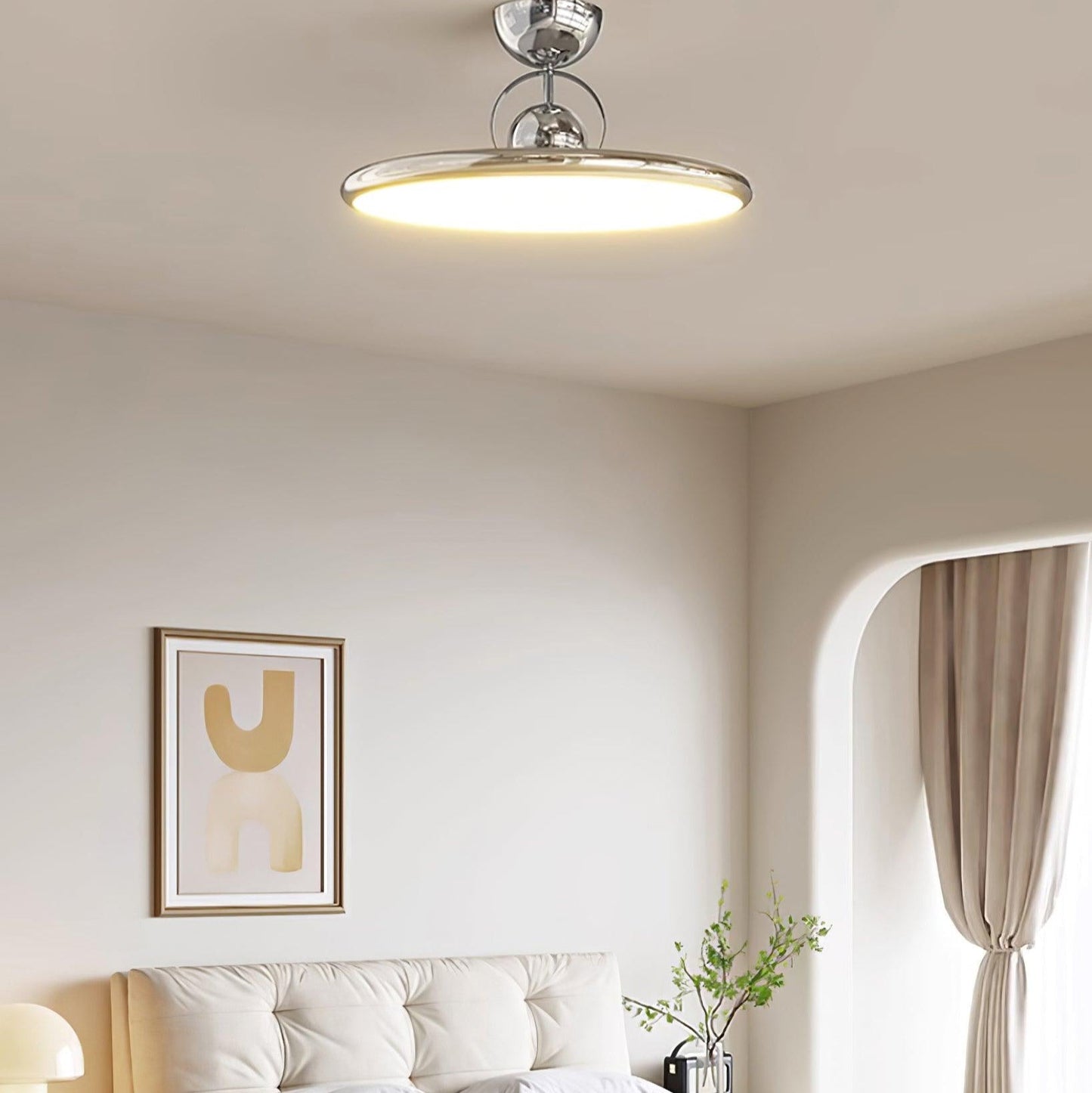 Flush Mount Ceiling Light Fixture with Integrated LED – Nature-Inspired Design for Modern Interiors