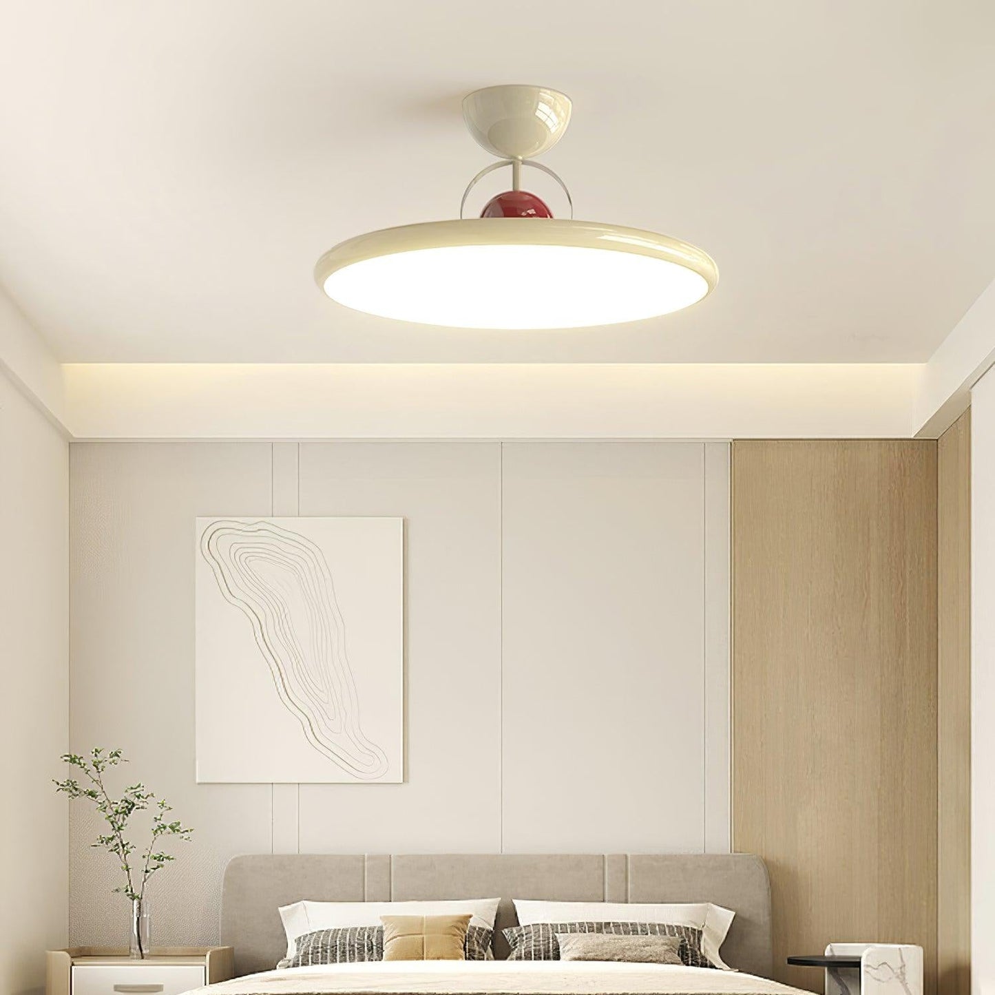 Flush Mount Ceiling Light Fixture with Integrated LED – Nature-Inspired Design for Modern Interiors