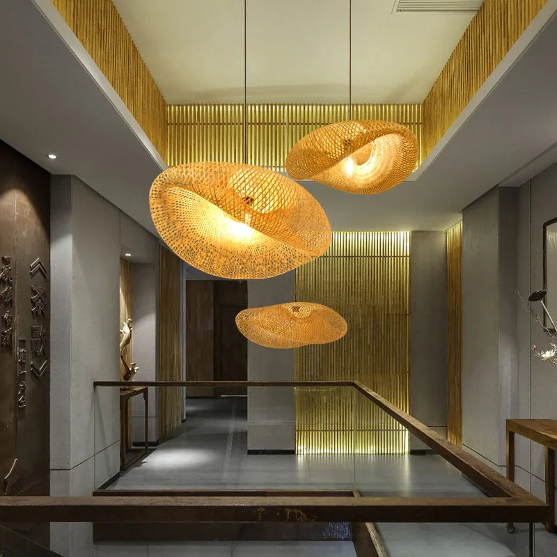 BambooGlow – Eco-Friendly LED Pendant Lamp with Vintage Charm