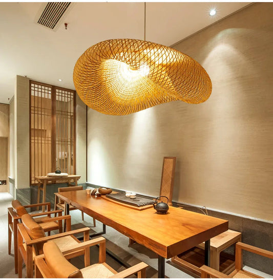 BambooGlow – Eco-Friendly LED Pendant Lamp with Vintage Charm