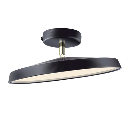 NOVÉO – Minimalist White LED Semi-Flush Ceiling Light