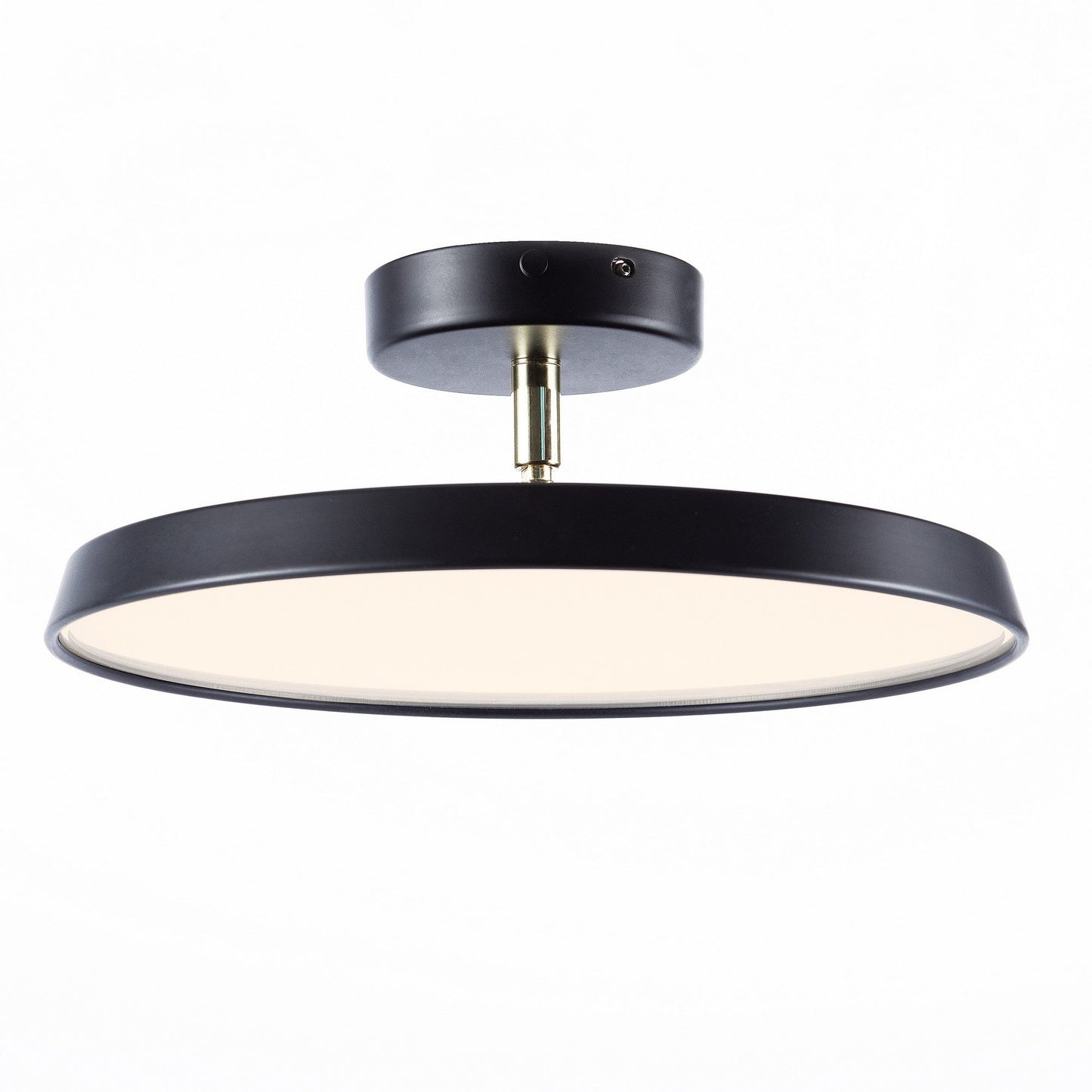 NOVÉO – Minimalist White LED Semi-Flush Ceiling Light
