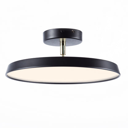 NOVÉO – Minimalist White LED Semi-Flush Ceiling Light