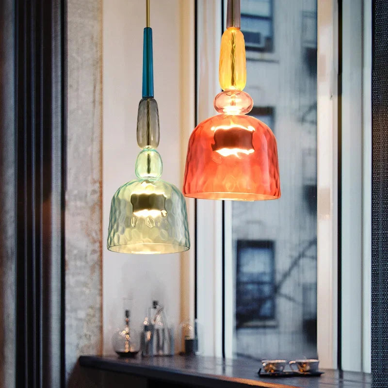 ColorWave - Vibrant Glass Hanging Lamp for a Modern, Artistic Ambience