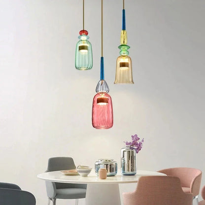 ColorWave - Vibrant Glass Hanging Lamp for a Modern, Artistic Ambience