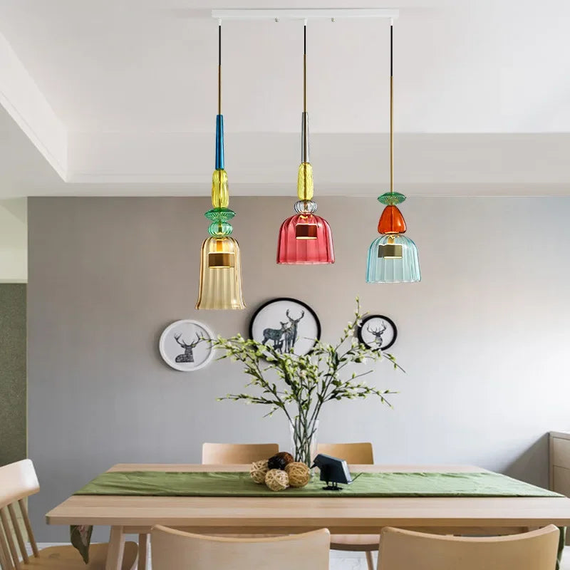 ColorWave - Vibrant Glass Hanging Lamp for a Modern, Artistic Ambience