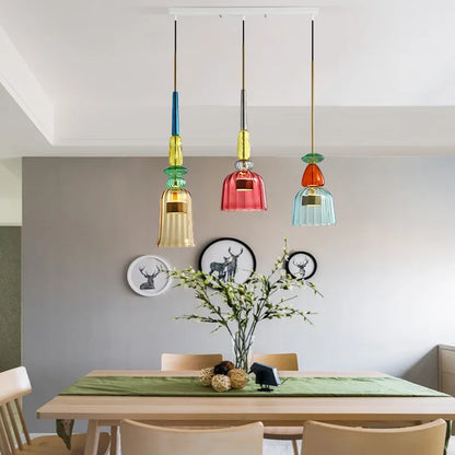 ColorWave - Vibrant Glass Hanging Lamp for a Modern, Artistic Ambience