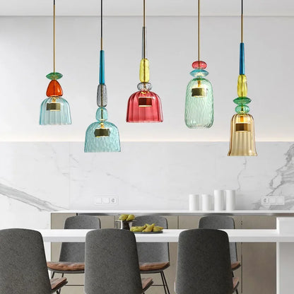 ColorWave - Vibrant Glass Hanging Lamp for a Modern, Artistic Ambience
