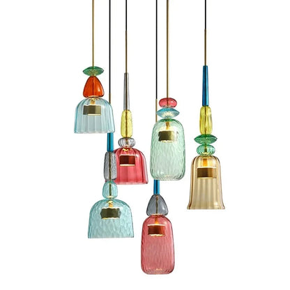 ColorWave - Vibrant Glass Hanging Lamp for a Modern, Artistic Ambience