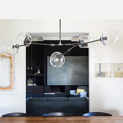 StellarBurst – Modern Sputnik Pendant Lamp with Glass Bubble Accents