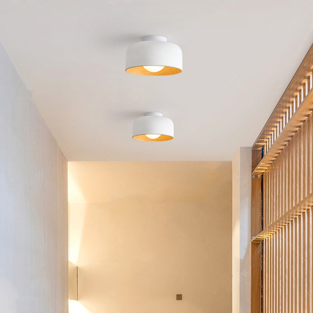 Minimalist Flush Mount Ceiling Light Fixture – Soft Ambient Glow, Customizable G9 LED Bulb Compatible, Modern Iron Design