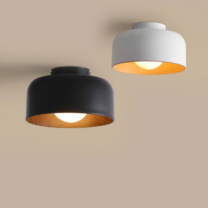 Minimalist Flush Mount Ceiling Light Fixture – Soft Ambient Glow, Customizable G9 LED Bulb Compatible, Modern Iron Design