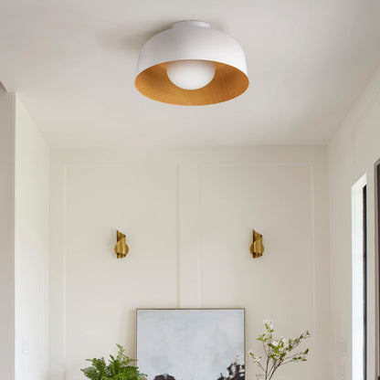Minimalist Flush Mount Ceiling Light Fixture – Soft Ambient Glow, Customizable G9 LED Bulb Compatible, Modern Iron Design