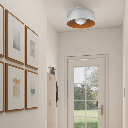 Minimalist Flush Mount Ceiling Light Fixture – Soft Ambient Glow, Customizable G9 LED Bulb Compatible, Modern Iron Design