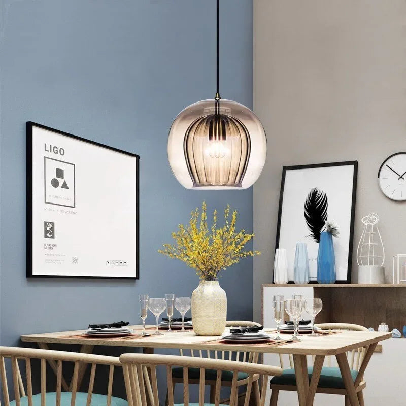 RadianceSphere - Contemporary Glass Pendant Lamp