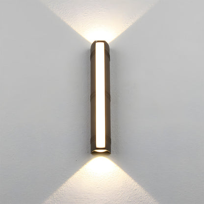Contemporary Rain-Resistant LED Exterior Wall Fixture - Stylish Illumination for Outdoor Spaces