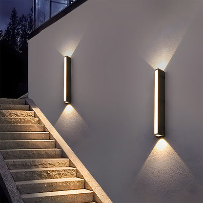 Contemporary Rain-Resistant LED Exterior Wall Fixture - Stylish Illumination for Outdoor Spaces