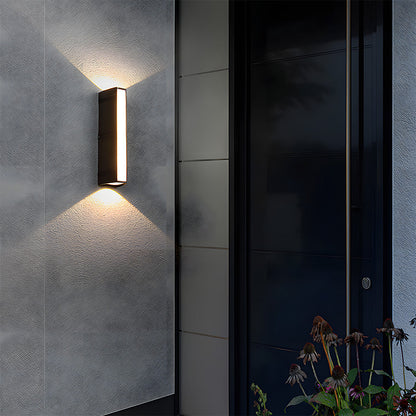 Contemporary Rain-Resistant LED Exterior Wall Fixture - Stylish Illumination for Outdoor Spaces
