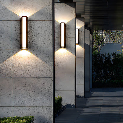 Contemporary Rain-Resistant LED Exterior Wall Fixture - Stylish Illumination for Outdoor Spaces